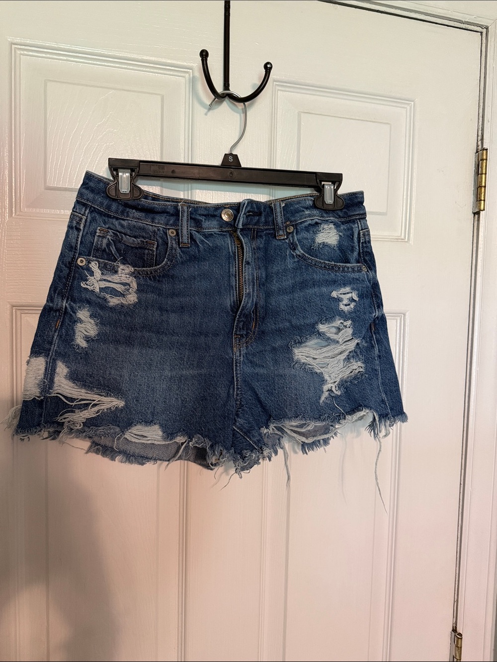 High waisted denim Mom Shorts